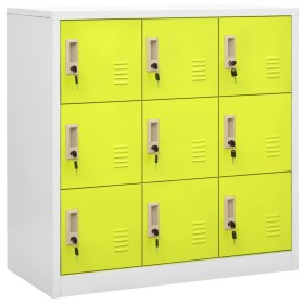 Light gray and green steel locker cabinet 90x45x92.5 cm by vidaXL, Lockers and storage cabinets - Ref: Foro24-336443, Price: ...