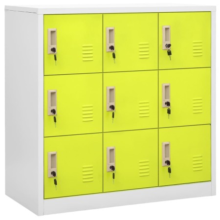 Light gray and green steel locker cabinet 90x45x92.5 cm by vidaXL, Lockers and storage cabinets - Ref: Foro24-336443, Price: ...