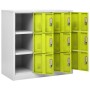 Light gray and green steel locker cabinet 90x45x92.5 cm by vidaXL, Lockers and storage cabinets - Ref: Foro24-336443, Price: ...