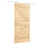 Puerta corredera con herrajes madera maciza de pino 90x210 cm de vidaXL, Puertas - Ref: Foro24-3203177, Precio: 220,47 €, Des...