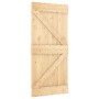 Puerta corredera con herrajes madera maciza de pino 90x210 cm de vidaXL, Puertas - Ref: Foro24-3203177, Precio: 220,47 €, Des...