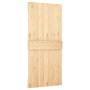 Puerta corredera con herrajes madera maciza de pino 90x210 cm de vidaXL, Puertas - Ref: Foro24-3203177, Precio: 220,47 €, Des...