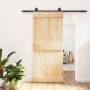 Sliding door with solid pine wood hardware 90x210 cm by vidaXL, Doors - Ref: Foro24-3203067, Price: 159,16 €, Discount: %