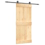 Sliding door with solid pine wood hardware 90x210 cm by vidaXL, Doors - Ref: Foro24-3203067, Price: 159,16 €, Discount: %