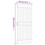 Sliding door with solid pine wood hardware 90x210 cm by vidaXL, Doors - Ref: Foro24-3203067, Price: 159,16 €, Discount: %