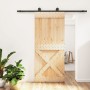 Puerta corredera con herrajes madera maciza de pino 90x210 cm de vidaXL, Puertas - Ref: Foro24-3203079, Precio: 179,25 €, Des...