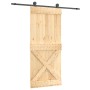 Puerta corredera con herrajes madera maciza de pino 90x210 cm de vidaXL, Puertas - Ref: Foro24-3203079, Precio: 153,99 €, Des...