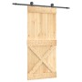 Sliding door with solid pine wood hardware 95x210 cm by vidaXL, Doors - Ref: Foro24-3203080, Price: 204,61 €, Discount: %