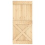 Sliding door with solid pine wood hardware 95x210 cm by vidaXL, Doors - Ref: Foro24-3203080, Price: 204,61 €, Discount: %