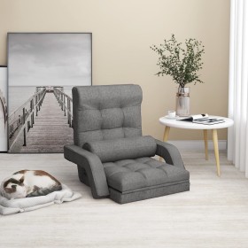 Folding floor chair with bed function in light gray fabric by vidaXL, Floor chairs - Ref: Foro24-336521, Price: 118,58 €, Dis...