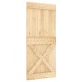 Puerta corredera con herrajes madera maciza de pino 90x210 cm de vidaXL, Puertas - Ref: Foro24-3203194, Precio: 160,81 €, Des...