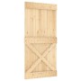 Puerta corredera con herrajes madera maciza de pino 100x210 cm de vidaXL, Puertas - Ref: Foro24-3203196, Precio: 185,00 €, De...