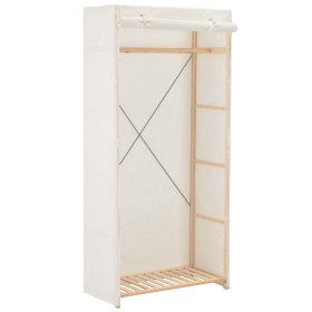 Armario de tela blanco 79x40x170 cm de vidaXL, Armarios roperos - Ref: Foro24-248192, Precio: 91,27 €, Descuento: %