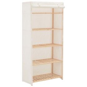 Armario de tela blanco 79x40x170 cm de vidaXL, Armarios roperos - Ref: Foro24-248190, Precio: 99,24 €, Descuento: %