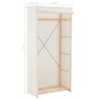 Kleiderschrank aus weißem Stoff, 79 x 40 x 170 cm von vidaXL, Kleiderschränke - Ref: Foro24-248192, Preis: 91,27 €, Rabatt: %