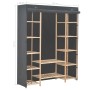 Gray fabric wardrobe 135x40x170 cm by vidaXL, Wardrobes - Ref: Foro24-248197, Price: 164,68 €, Discount: %