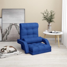 Silla de suelo plegable con función de cama de tela azul de vidaXL, Sillas de suelo - Ref: Foro24-336525, Precio: 118,20 €, D...