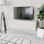 Mueble para TV madera contrachapada blanco brillo 120x40x34 cm de vidaXL, Muebles TV - Ref: Foro24-244870, Precio: 109,26 €, ...