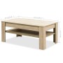 Oak engineered wood coffee table 110x65x48 cm by vidaXL, Coffee table - Ref: Foro24-244860, Price: 148,95 €, Discount: %