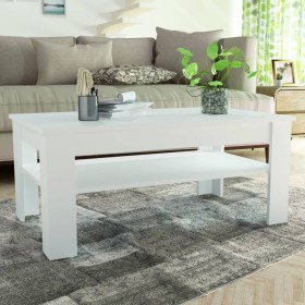 Mesa de centro madera de ingeniería blanco 110x65x48 cm de vidaXL, Mesas de centro - Ref: Foro24-244859, Precio: 107,09 €, De...