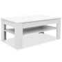 Mesa de centro madera de ingeniería blanco 110x65x48 cm de vidaXL, Mesas de centro - Ref: Foro24-244859, Precio: 107,09 €, De...