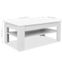 Mesa de centro madera de ingeniería blanco 110x65x48 cm de vidaXL, Mesas de centro - Ref: Foro24-244859, Precio: 107,09 €, De...