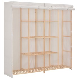 White fabric wardrobe 173x40x170 cm by vidaXL, Wardrobes - Ref: Foro24-248198, Price: 203,49 €, Discount: %