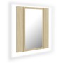 Sonoma Oak Acrylic LED Bathroom Mirror Cabinet 40x12x45 cm by vidaXL, bathroom vanities - Ref: Foro24-804951, Price: 39,83 €,...