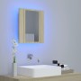 Armario espejo de baño LED acrílico roble Sonoma 40x12x45 cm de vidaXL, Tocadores de baño - Ref: Foro24-804951, Precio: 40,20...