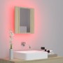 Sonoma Oak Acrylic LED Bathroom Mirror Cabinet 40x12x45 cm by vidaXL, bathroom vanities - Ref: Foro24-804951, Price: 39,83 €,...