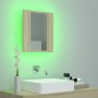 Armario espejo de baño LED acrílico roble Sonoma 40x12x45 cm de vidaXL, Tocadores de baño - Ref: Foro24-804951, Precio: 40,20...