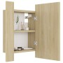 Sonoma Oak Acrylic LED Bathroom Mirror Cabinet 40x12x45 cm by vidaXL, bathroom vanities - Ref: Foro24-804951, Price: 39,83 €,...