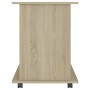 Kleiderschrank mit Rollen Sonoma-Eichensperrholz 60x45x60cm von vidaXL, Schließfächer und Lagerschränke - Ref: Foro24-808479,...