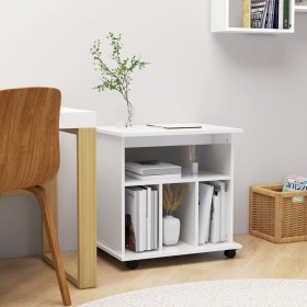 Glossy white plywood wheel cabinet 60x45x60cm by vidaXL, Lockers and storage cabinets - Ref: Foro24-808482, Price: 58,26 €, D...