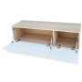 Hochglänzender TV-Schrank aus Holzwerkstoff in Weiß und Eiche, 120 x 40 x 34 cm von vidaXL, TV-Möbel - Ref: Foro24-244871, Pr...