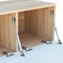 Hochglänzender TV-Schrank aus Holzwerkstoff in Weiß und Eiche, 120 x 40 x 34 cm von vidaXL, TV-Möbel - Ref: Foro24-244871, Pr...