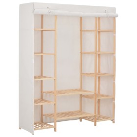 White fabric wardrobe 135x40x170 cm by vidaXL, Wardrobes - Ref: Foro24-248196, Price: 147,02 €, Discount: %