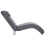 Diván con almohada de cuero sintético gris de vidaXL, Divanes - Ref: Foro24-281281, Precio: 203,69 €, Descuento: %