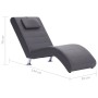 Diván con almohada de cuero sintético gris de vidaXL, Divanes - Ref: Foro24-281281, Precio: 203,69 €, Descuento: %