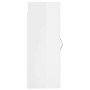 Armario de pared blanco brillante 34,5x34x90 cm de vidaXL, Aparadores - Ref: Foro24-835004, Precio: 52,44 €, Descuento: %