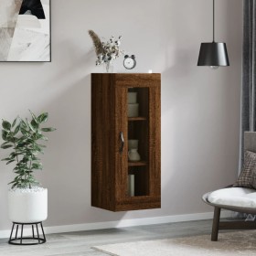 Oak brown wall cabinet 34.5x34x90 cm by vidaXL, Sideboards - Ref: Foro24-835009, Price: 49,99 €, Discount: %