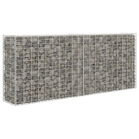 Gabion wall basket galvanized steel 85x30x200 cm by vidaXL, fence panels - Ref: Foro24-142359, Price: 88,86 €, Discount: %