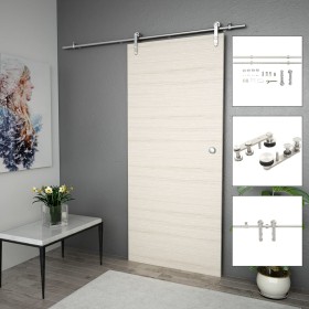 Hardware kit for sliding door 183 cm silver steel by vidaXL, Doors - Ref: Foro24-142826, Price: 116,99 €, Discount: %