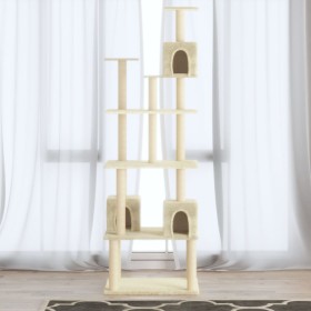 Rascador para gatos con postes de sisal crema 188 cm de vidaXL, Mobiliario para gatos - Ref: Foro24-171488, Precio: 106,99 €,...