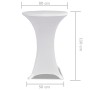 2 Manteles blancos ajustados para mesa de pie - 80 cm diámetro de vidaXL, Fundas - Ref: Foro24-241203, Precio: 26,67 €, Descu...