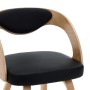 Dining chairs 4 pcs curved wood black synthetic leather by vidaXL, dining chairs - Ref: Foro24-278846, Price: 503,87 €, Disco...