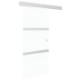 ESG glass and silver aluminum sliding door 90x205 cm by vidaXL, Doors - Ref: Foro24-288053, Price: 185,66 €, Discount: %