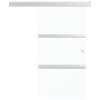 Puerta corredera de vidrio ESG y aluminio plateado 90x205 cm de vidaXL, Puertas - Ref: Foro24-288053, Precio: 185,66 €, Descu...