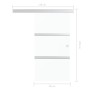 ESG glass and silver aluminum sliding door 90x205 cm by vidaXL, Doors - Ref: Foro24-288053, Price: 185,66 €, Discount: %