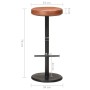 Kitchen bar stools 2 units genuine brown leather by vidaXL, Kitchen stools - Ref: Foro24-321875, Price: 215,99 €, Discount: %